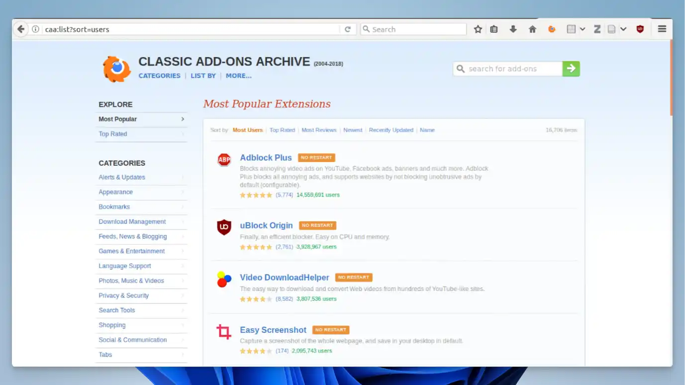 Basilisk 4 Basilisk Browser - Legacy add-on support - 04