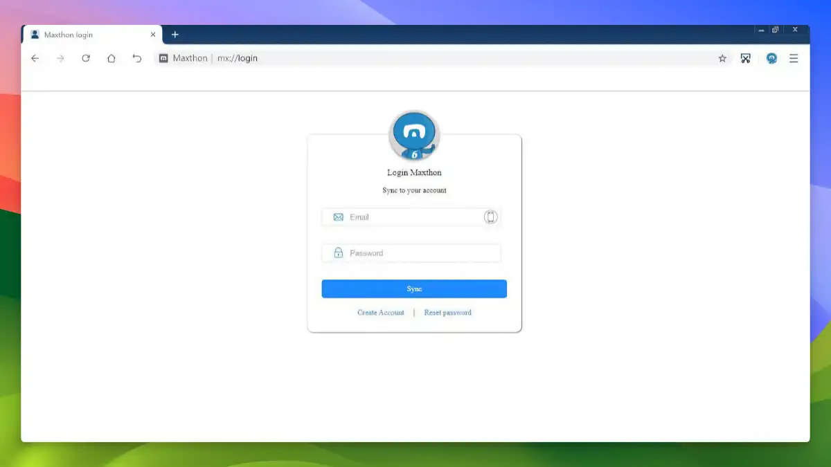 Maxthon 1 Maxthon - Cloud synchronization - 01
