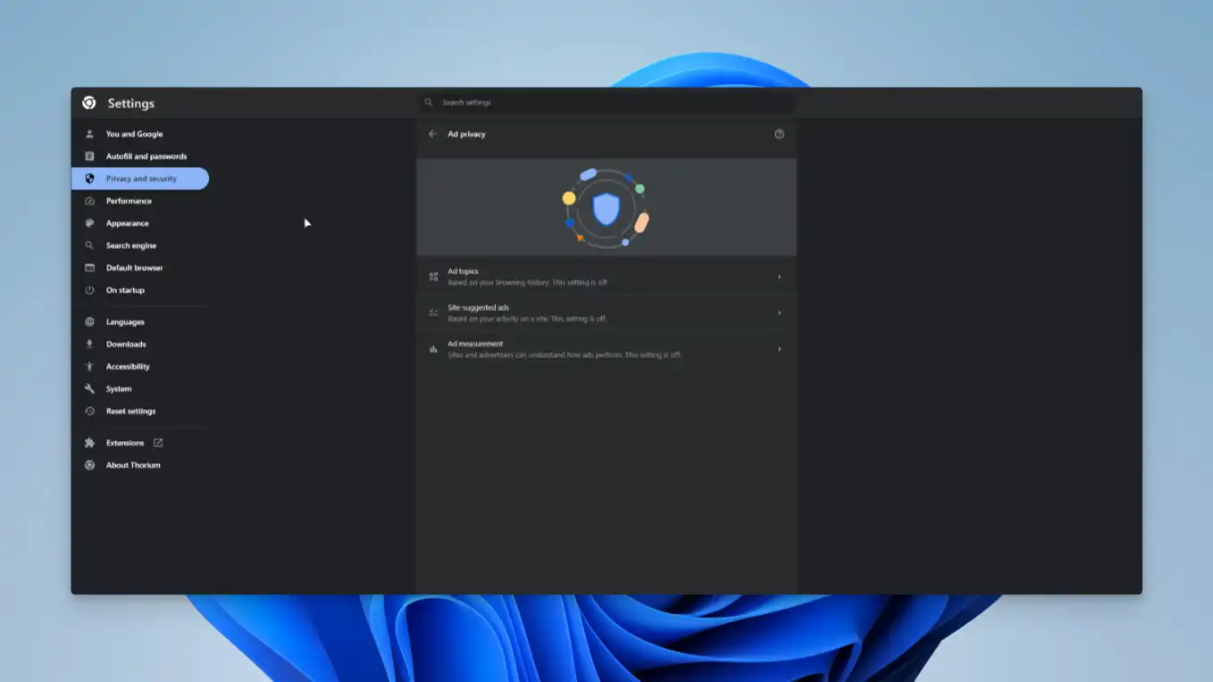 Thorium Browser - Ad blocker - 02