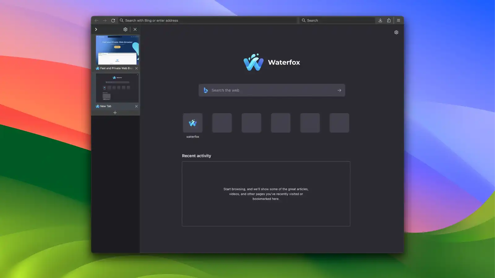 Waterfox - Customization options - 03